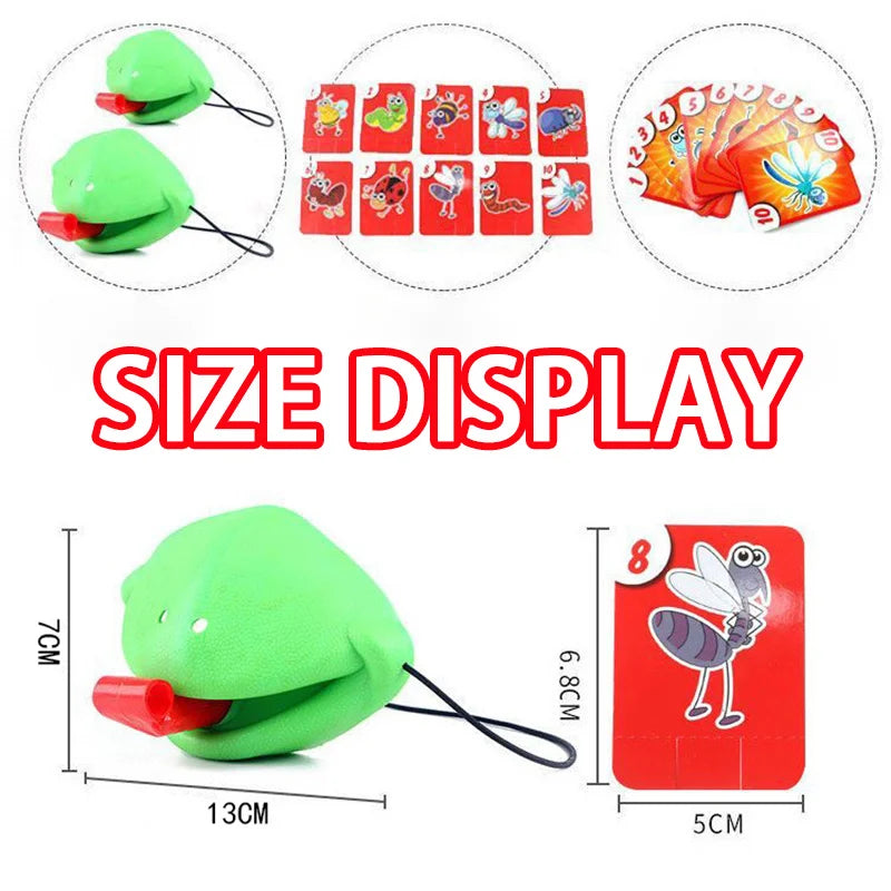 Frog Lizard Mask Wagging Tongue Lick Cards Board Games for Children Family Party Toys Antistress Funny Desktop Puzzle Game Toys Leedoar