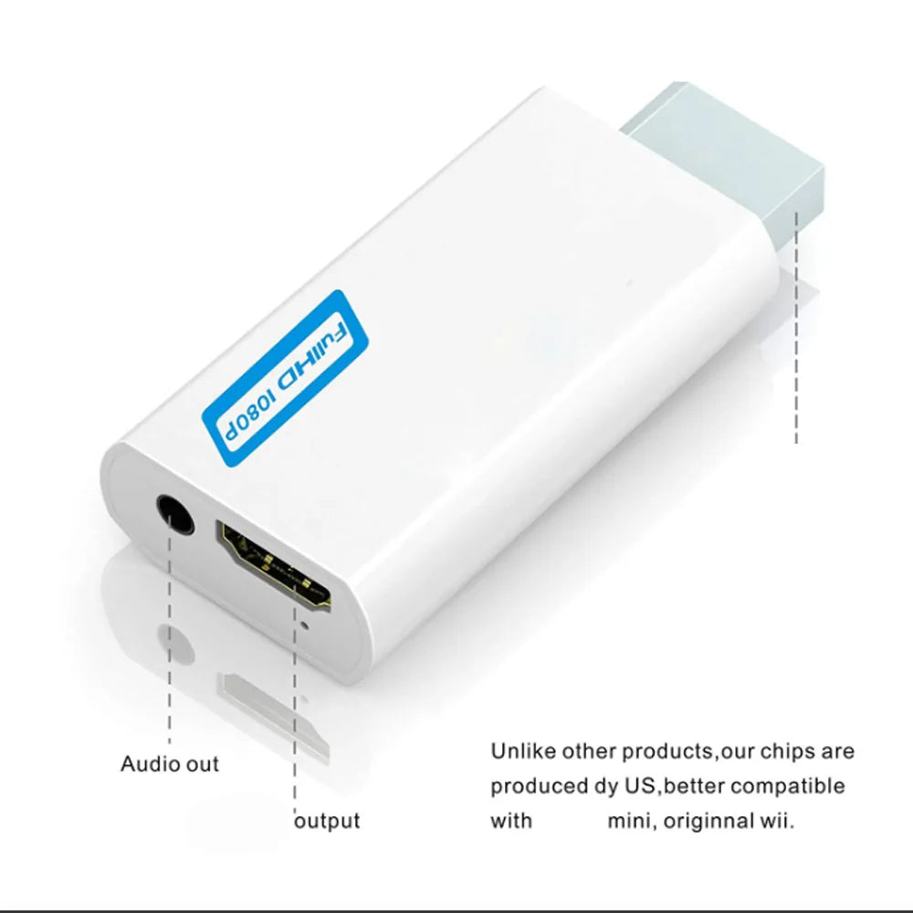 Full HD 1080P HDMI Compatible Converter Adapter HDMI Converter 3.5mm Audio for PC HDTV Monitor Display Leedoar