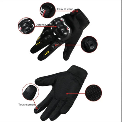 Full-finger Motorcycle Gloves Men Touch Screen Outdoor Off-road Sports Cycling Protection Anti-fall Motorcycle Finger Gloves Leedoar