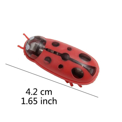 Funny Electric Bugs Catnip Toy Automatic Tunnel Mini Robot Bug Vibration Insect Toys For Cats Battery Operated Cockroach Ladybug Leedoar