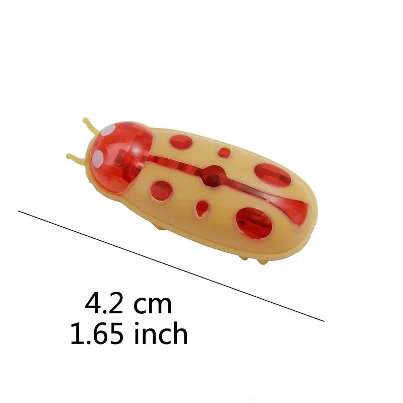 Funny Electric Bugs Catnip Toy Automatic Tunnel Mini Robot Bug Vibration Insect Toys For Cats Battery Operated Cockroach Ladybug Leedoar