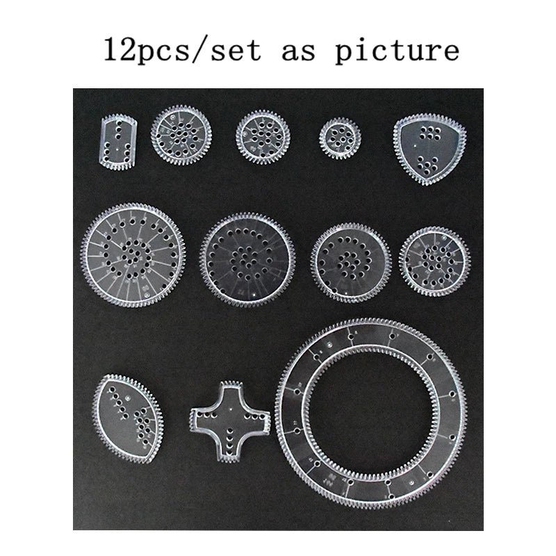 Engraçado Spirograph Montessori Educação Desenho Brinquedos Conjunto Régua Geométrica Brinquedos Desenho Acessórios Criativo Educacional Brinquedo Infantil 