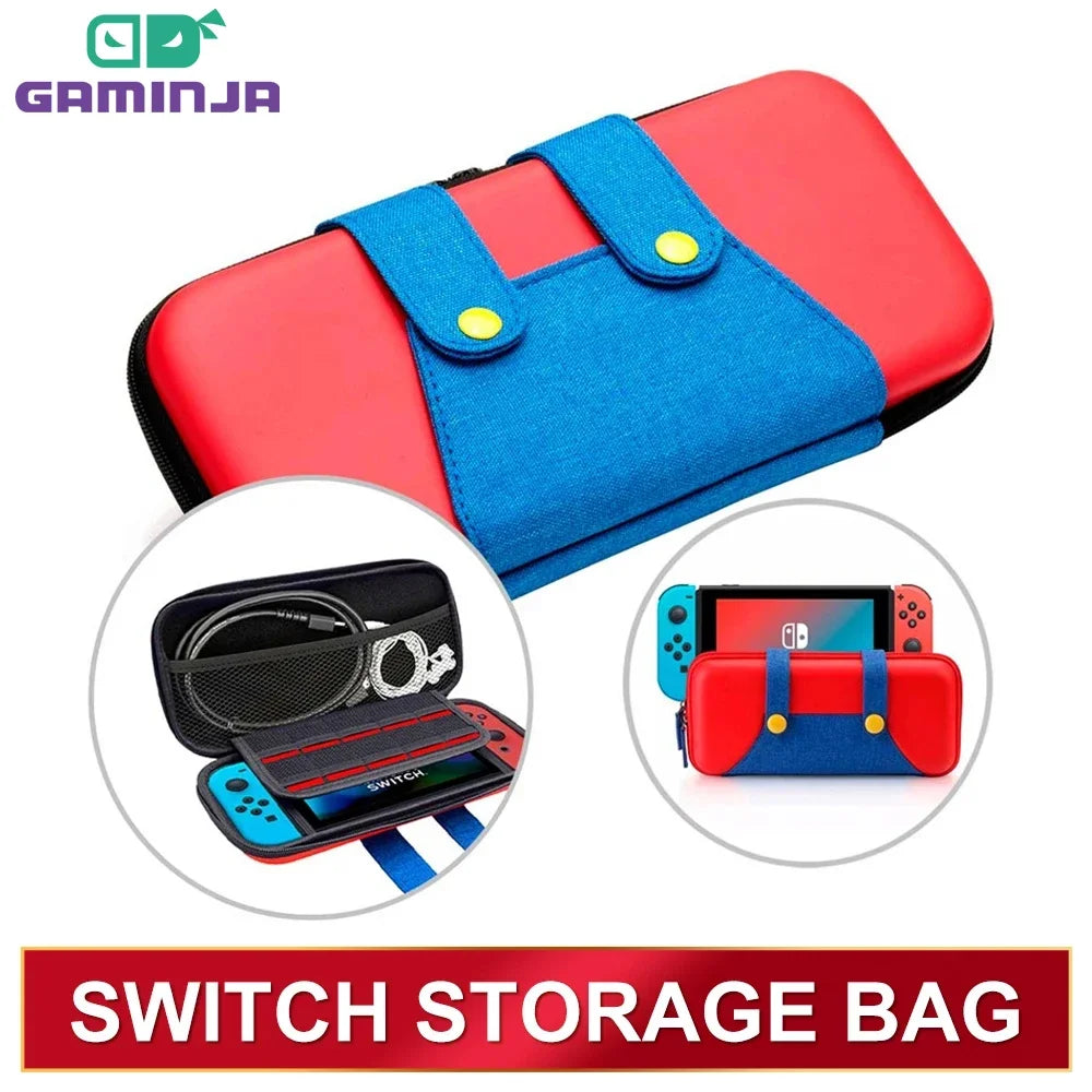 GAMINJA para Nintendo Switch Bolsa de armazenamento portátil NS Console Nintendo Switch OLED Acessórios para jogos Estojo de transporte à prova d'água