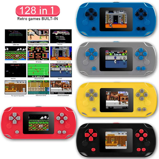 Consola de videojuegos portátil mini retro GAMINJA GC31 con pantalla TFT a color y reproductor de juegos para niños con juegos de 8 bits incorporados 