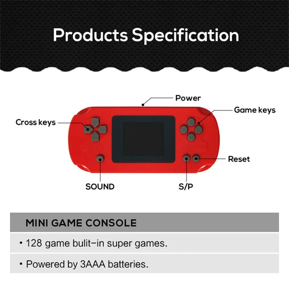 GAMINJA GC31 Retro Portable Mini Handheld Video Game Console TFT Color Screen Kids Game Player Built in 8Bit Games Leedoar