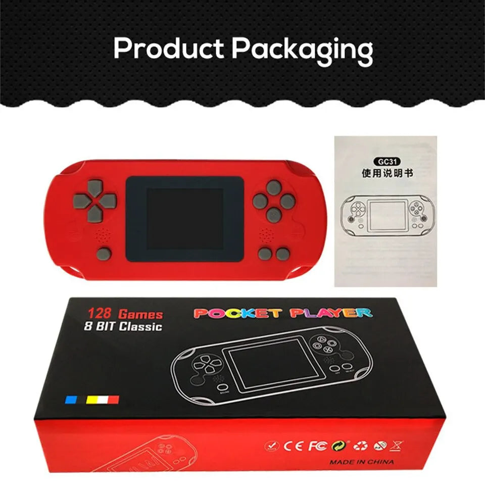 GAMINJA GC31 Retro Portable Mini Handheld Video Game Console TFT Color Screen Kids Game Player Built in 8Bit Games Leedoar