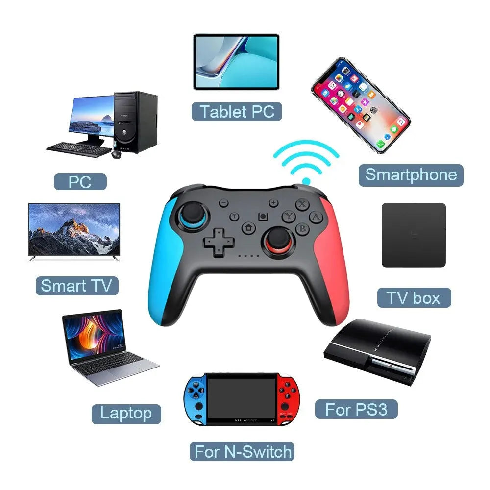 Controlador inalámbrico GAMINJA MG25Z con Bluetooth para Nintendo Switch, PS3, PC, joystick con doble vibración y sin retrasos 