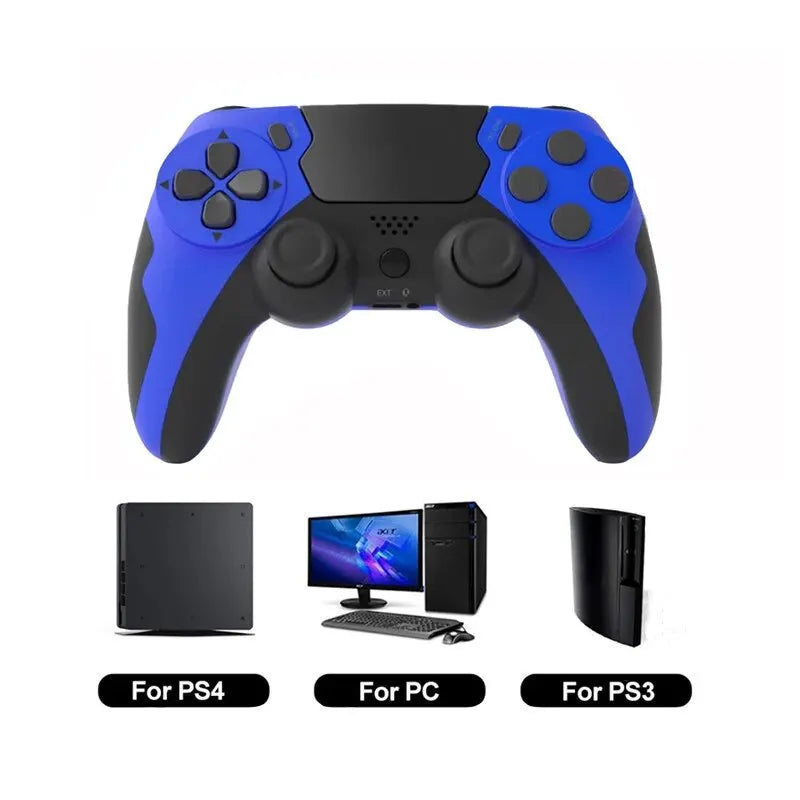 Gamepad inalámbrico GAMINJA P48 con giroscopio de seis ejes, controlador de juegos para consola PS4 PS3, Win 7, 8 y 10, joystick para PC con doble vibración 