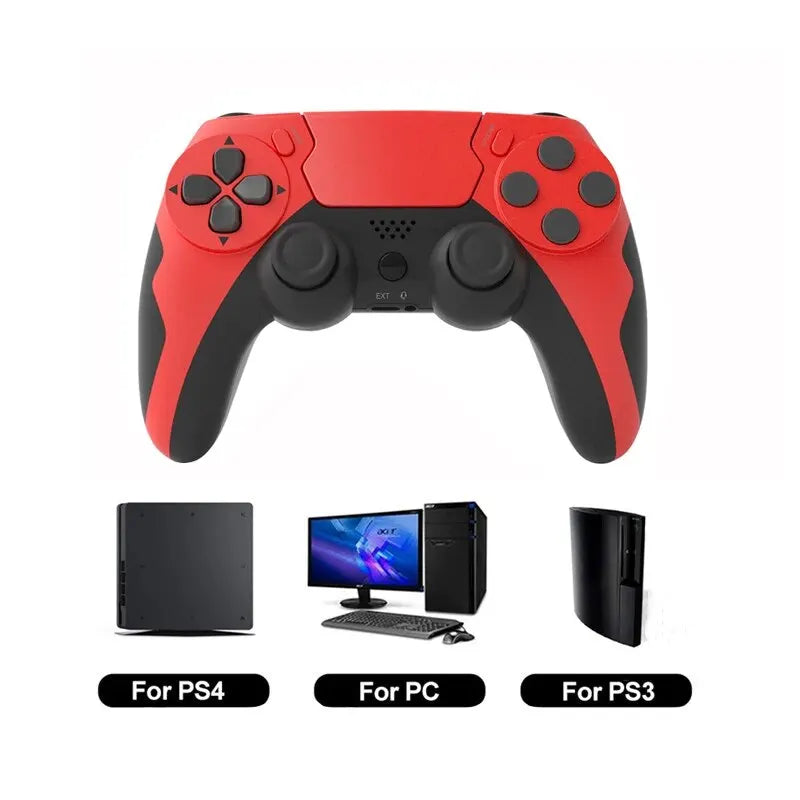 Gamepad inalámbrico GAMINJA P48 con giroscopio de seis ejes, controlador de juegos para consola PS4 PS3, Win 7, 8 y 10, joystick para PC con doble vibración 