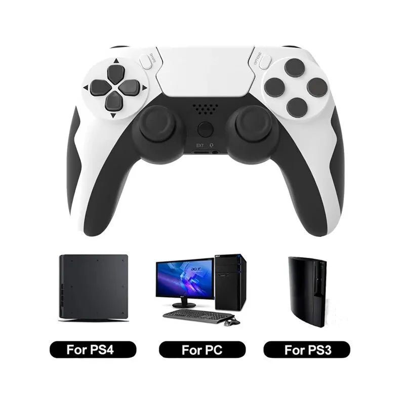 Gamepad inalámbrico GAMINJA P48 con giroscopio de seis ejes, controlador de juegos para consola PS4 PS3, Win 7, 8 y 10, joystick para PC con doble vibración 