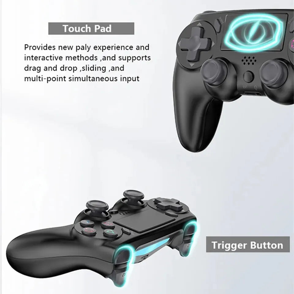 GAMINJA Wireless Gamepad with Six Axis Gyros Dual Vibration Game Controller For PS4 PS3 Game Console Windows 7 8 10 PC Joystick Leedoar