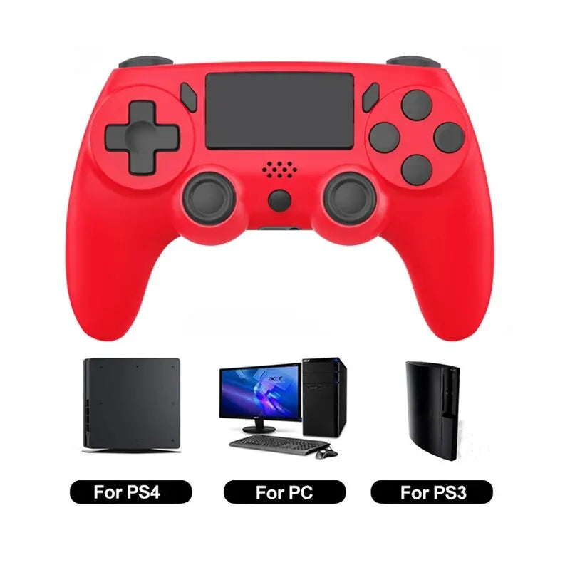 GAMINJA Wireless Gamepad with Six Axis Gyros Dual Vibration Game Controller For PS4 PS3 Game Console Windows 7 8 10 PC Joystick Leedoar