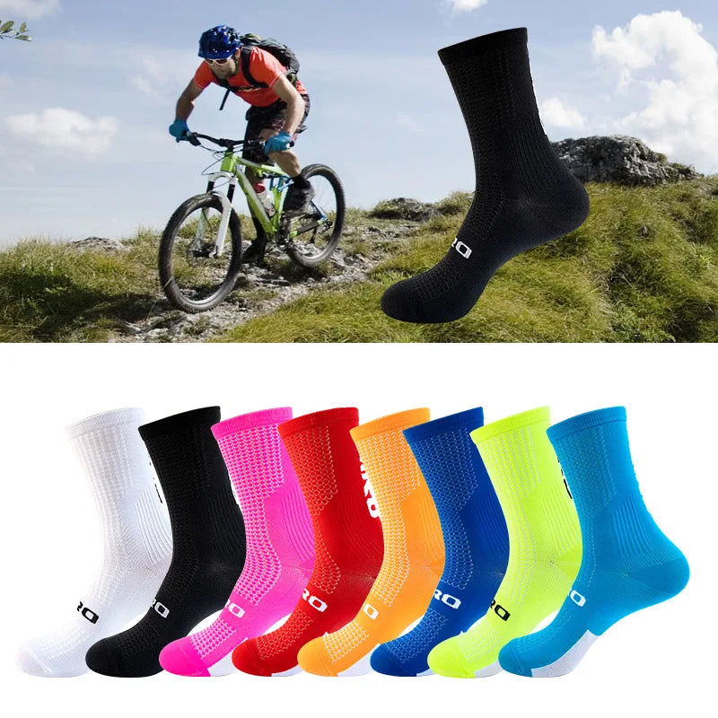 GIRO/ Professional Cycling Socks Compression Socks Breathable Men's And Women's Sports Running Basketball Socks Leedoar