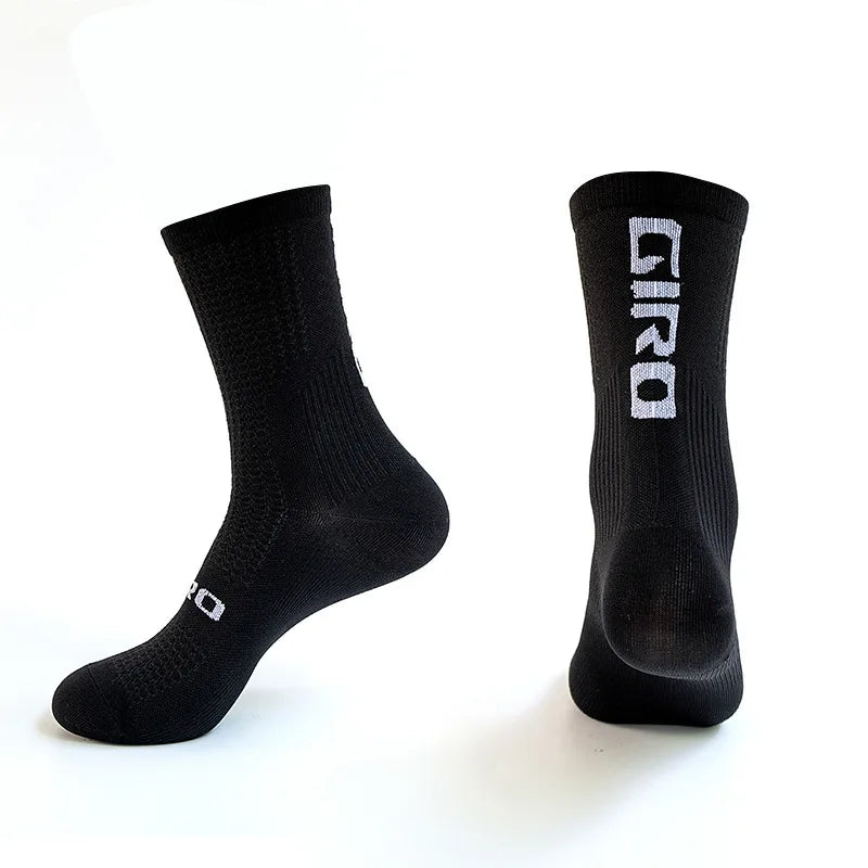 GIRO/ Professional Cycling Socks Compression Socks Breathable Men's And Women's Sports Running Basketball Socks Leedoar