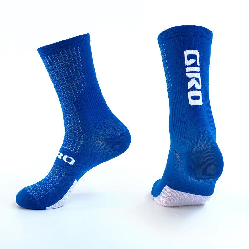 GIRO/ Professional Cycling Socks Compression Socks Breathable Men's And Women's Sports Running Basketball Socks Leedoar