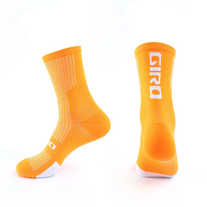 GIRO/ Professional Cycling Socks Compression Socks Breathable Men's And Women's Sports Running Basketball Socks Leedoar