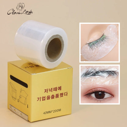 GLAMLASH 200M Plastic Wrap Eye Use Preservative Film Lash Remover Clear Professional False Eyelashes Extension Permanent Leedoar