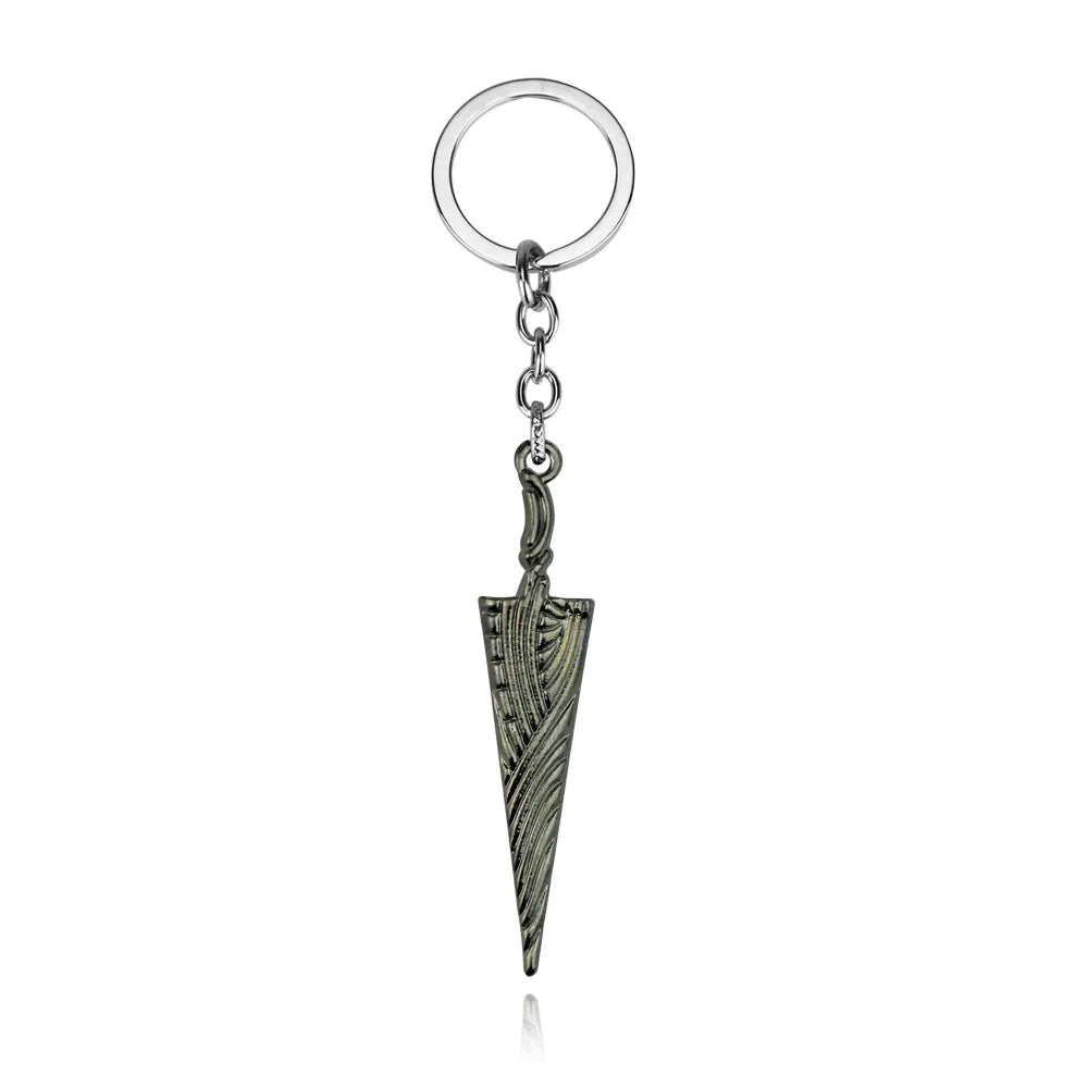 Jogo Hollow Knight Bone Nail Logo Chaveiros The Pale King Figura Chaveiro Jóias Presente para Mulheres Homens Chaveiro de Metal Trinket 