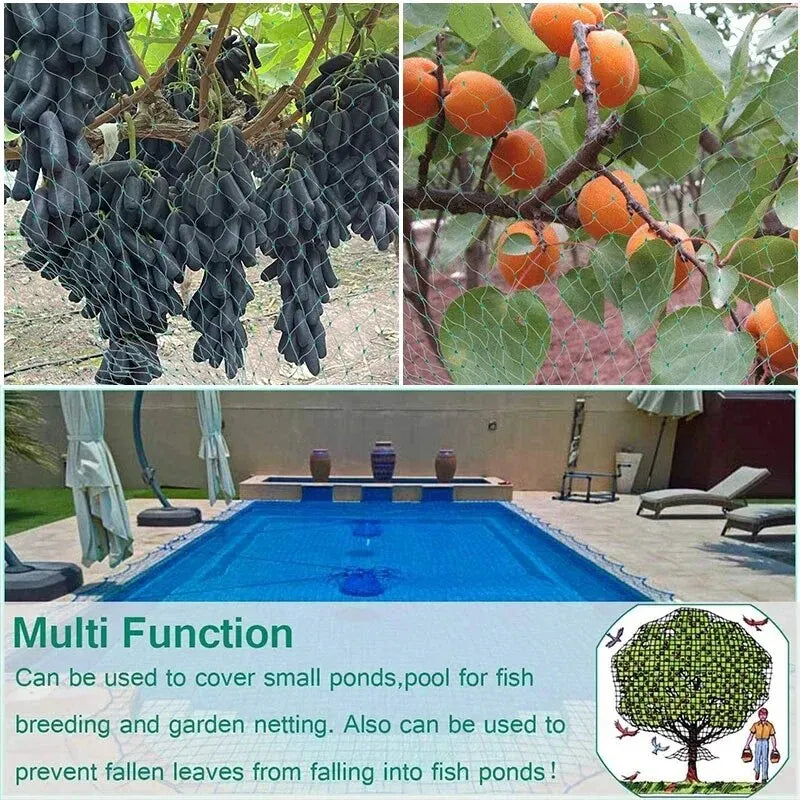 Garden Netting Green Woven Mesh Protect Plants Fruits Flowers Trees Stretch Fencing Durable Net Stops Birds Deer Animals Leedoar