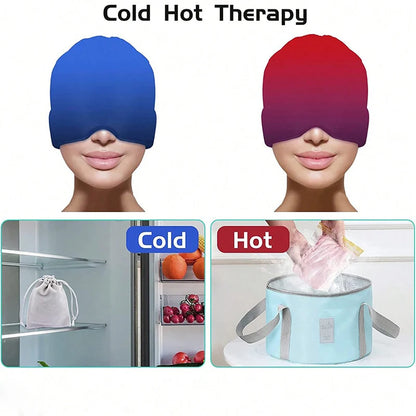 Gel Ice Cap Chapéu Quente Frio Para Envolver Máscara Facial Olho Pressão Massagem Cuidados de Saúde Ferramenta de Sono 