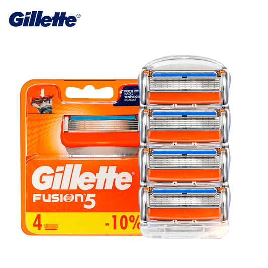 Gillette Fusion 5 Razor Blade Safe Manual Shaving Razor Heads for Men Face Hair Removal Replacement Razor Blade Refills Original