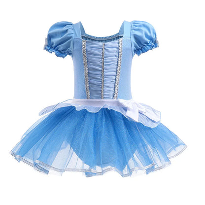 Girl Ballet Practice Dress Party Fancy Sequined TUTU Dress Elsa Anna Belle Clothes Baby Girl Stage Shows Party Costumes Leedoar