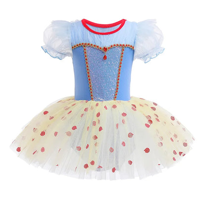 Girl Ballet Practice Dress Party Fancy Sequined TUTU Dress Elsa Anna Belle Clothes Baby Girl Stage Shows Party Costumes Leedoar