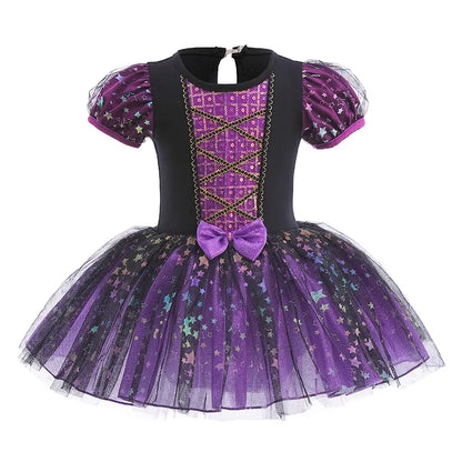 Girl Ballet Practice Dress Party Fancy Sequined TUTU Dress Elsa Anna Belle Clothes Baby Girl Stage Shows Party Costumes Leedoar