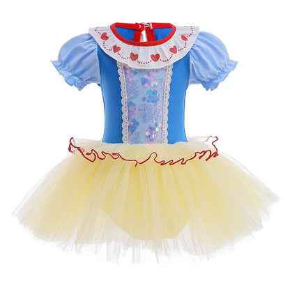 Girl Ballet Practice Dress Party Fancy Sequined TUTU Dress Elsa Anna Belle Clothes Baby Girl Stage Shows Party Costumes Leedoar