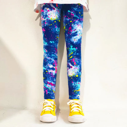 Girls' Leggings Fashion Cartoon Tight Pants Spring and Autumn Baby Girls Slim Fit Flower Leggings Summer Children's Pants Leedoar