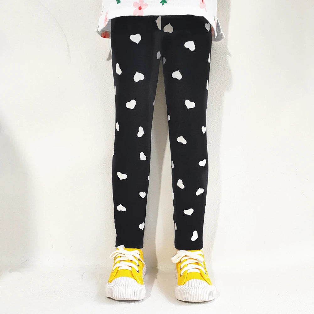 Girls' Leggings Fashion Cartoon Tight Pants Spring and Autumn Baby Girls Slim Fit Flower Leggings Summer Children's Pants Leedoar