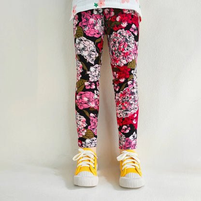 Girls' Leggings Fashion Cartoon Tight Pants Spring and Autumn Baby Girls Slim Fit Flower Leggings Summer Children's Pants Leedoar