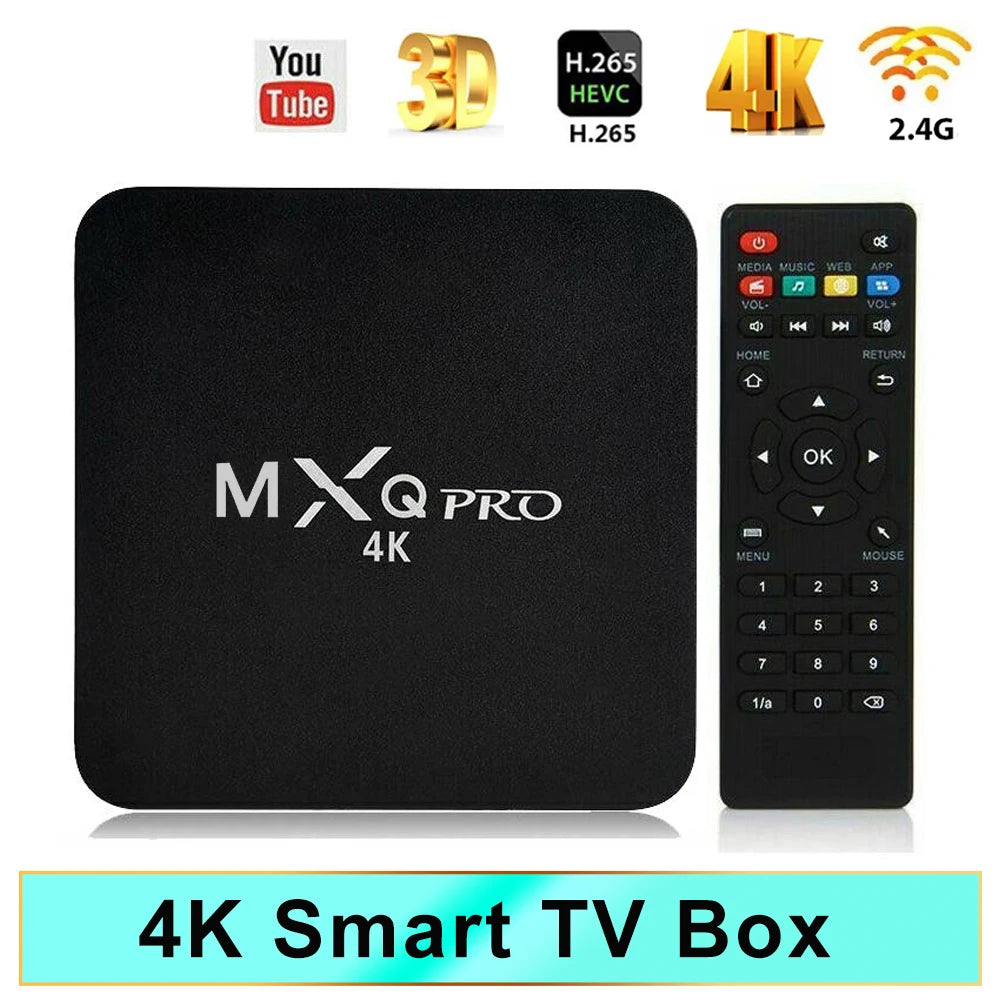 Global Version 2024 Android10 Smart TV Box Home Theater TV Set-top Box MXQ-PRO 4K HDR10 2.4GWIFI Netflix Streaming Media Player Leedoar