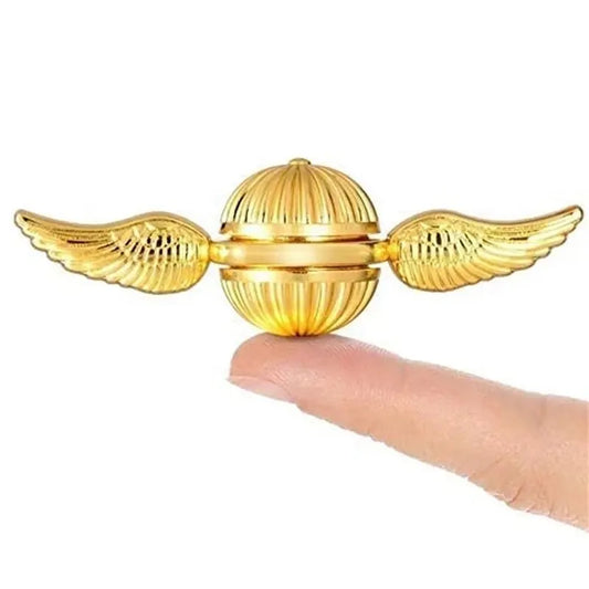 Fidget Spinner con forma de Snitch dorada y forma de Cupido, antiestrés, juguete giratorio de mano con alas de ángel para niños, regalos para niños 