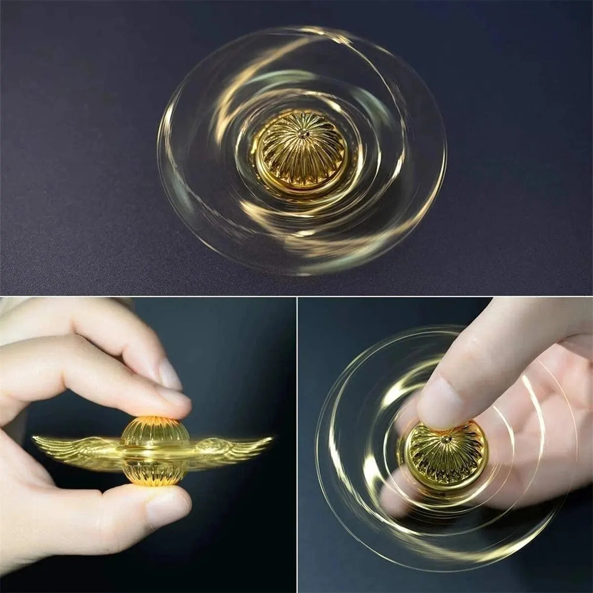 Golden Snitch Cupid Fidget Spinner Antistress Hand Rotation Fidget Toys Angel Wings Hand Spinner For Kids Children Gifts Leedoar