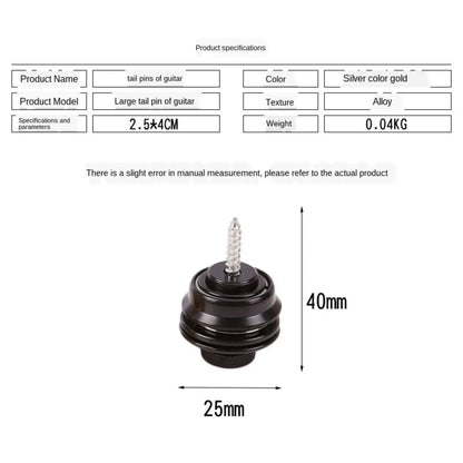 Trava de correia de guitarra 1 peça, botão de metal resistente, trava de segurança para guitarra acústica elétrica, baixo, ukulele 