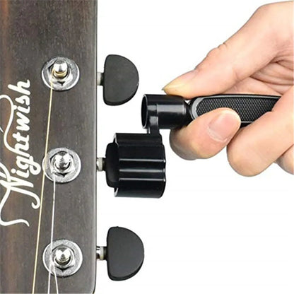 Enrollador de cuerdas para guitarra, cortador de cuerdas, extractor de clavijas de puente, 3 en 1, herramienta de reparación de guitarra, color negro 