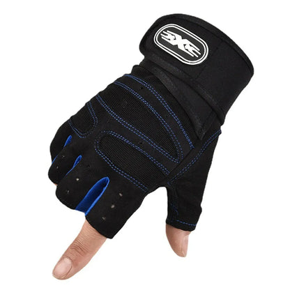 Gym Gloves for Men Women Fitness Weight Lifting Wristband Gloves Body Building Training Sports Exercise Cycling Glove Shockproof Leedoar