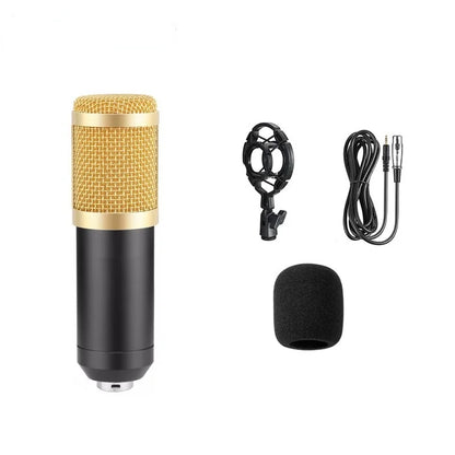 BM800 Condenser Microphone Bracket 3.5MM Audio USB V8Sound Card Metal Shell Support Mobile Phone Computer Live K Song Recording 我的商店