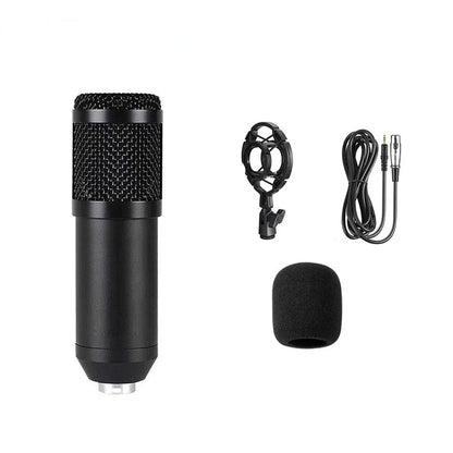 BM800 Condenser Microphone Bracket 3.5MM Audio USB V8Sound Card Metal Shell Support Mobile Phone Computer Live K Song Recording 我的商店