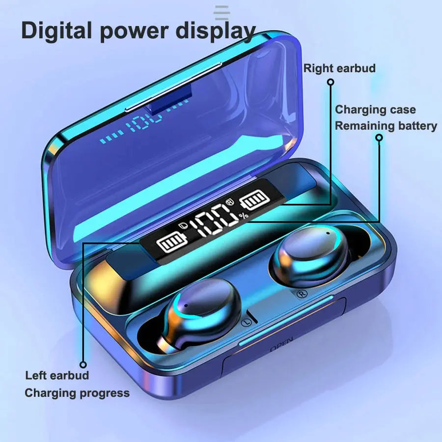 5.0 Earphones 2200mAh Charging Box Wireless Headphone 9D Stereo Sports Waterproof Earbuds Headsets With Microphone 我的商店