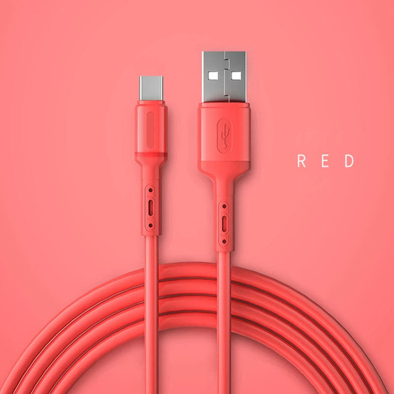 Cabo USB Tipo C de 1M 2M para Samsung S10 Plus Xiaomi mi9 Celular Carregamento Rápido USB C Tipo C Carregador Micro Cabos USB 