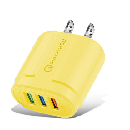 Cargador USB de pared de 3 A y 30 W con carga rápida de 3,0 W para iPhone, iPad 11, 12 y 13, adaptador de enchufe UE/EE. UU. para Samsung, Android, Huawei y Macaron 