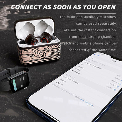 TS-2000 TWS Bluetooth Headset Wireless Earphones High Quality Transparent Touch Super Cool Earbuds Stereo Sport Gaming Headphone 我的商店