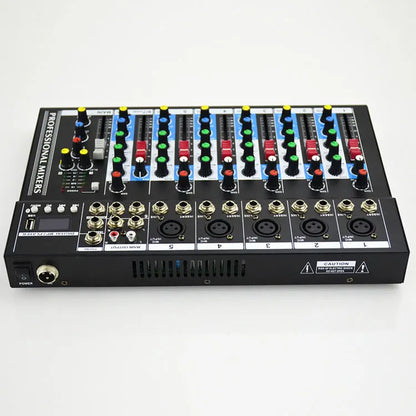 7-Channel Stage Wedding Performance Reverberation Effect With Bluetooth USB Webcast Mobile Phone Karaoke Mixer Leedoar