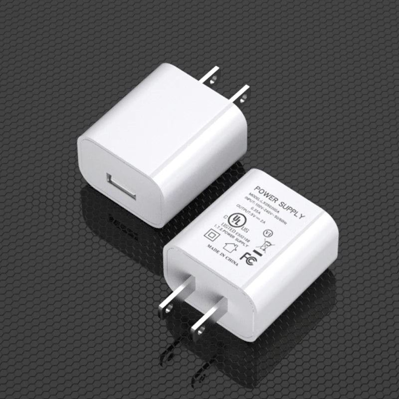 Adaptador de plugue americano 5V 2A USB para carregamento de parede para Samsung Iphone Xiaomi Carregamento de telefone celular para Android iPad Universal Travel AC Power 