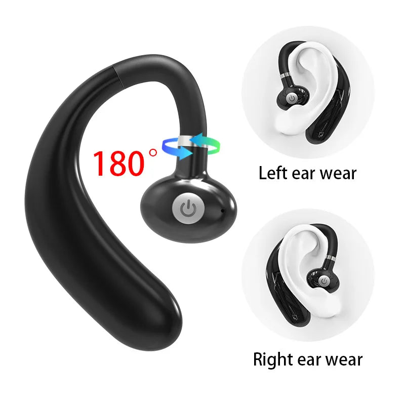 2024 Hot Sell Single Ear Hook Earphones Wireless Business Earbuds Headphones Waterproof Headsets Extraordinary Ultra-stable