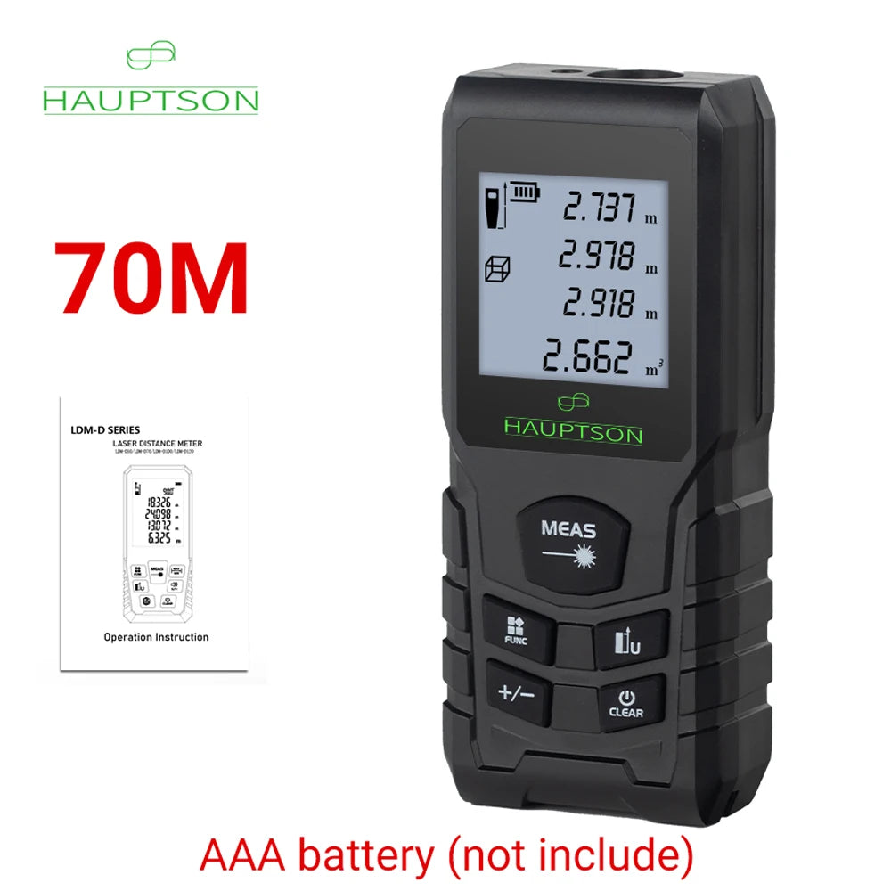 HAUPTSON 70/100M Laser Rangefinder Distance Meter Rangefinder Laser Tape Range Finder Building Leedoar