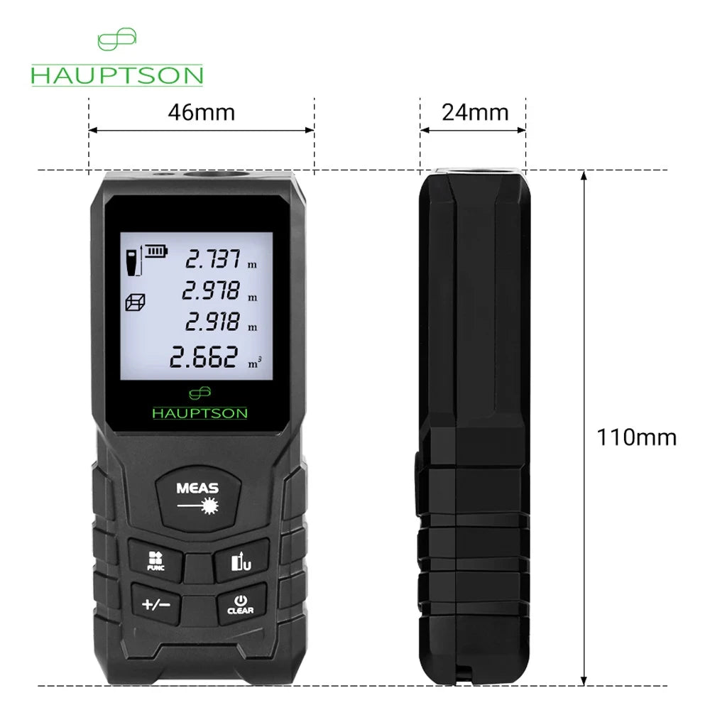 HAUPTSON 70/100M Laser Rangefinder Distance Meter Rangefinder Laser Tape Range Finder Building Leedoar