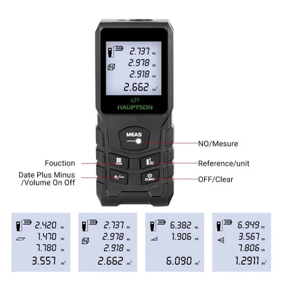 HAUPTSON 70/100M Laser Rangefinder Distance Meter Rangefinder Laser Tape Range Finder Building Leedoar